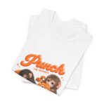Punch The Monkey Meme Graphic T-Shirt | Baby Monkey Holding Plush Toy Retro Homage - Image 3