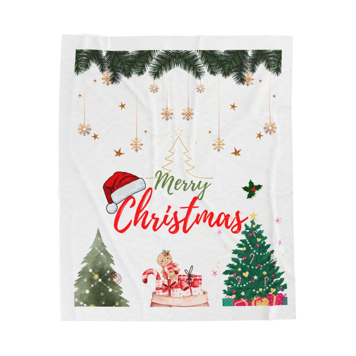 Velveteen Plush Blanket - Holiday Themed Cozy Winter Home Decor, Christmas Gift, Family Gathering Necessity, Seasonal Snuggle Blanket, - Image 1