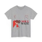 Soul Mate Unisex Heavy Cotton Tee, Graphic T-Shirt for Couples, Valentine's Day Gift, Comfortable Casual Shirt - Image 15