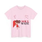 Soul Mate Unisex Heavy Cotton Tee, Graphic T-Shirt for Couples, Valentine's Day Gift, Comfortable Casual Shirt - Image 43