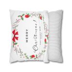 Festive Pillowcase, Holiday Home Decor, Christmas New Year Gift, Square Poly Canvas Pillow Cover, Vibrant Festive Atmosphere - Image 14