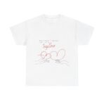 Connection Inspired Unisex Heavy Cotton Tee, Minimalist Design, Casual or Special Occasions, Comfortable Stylish Shirt, Couples