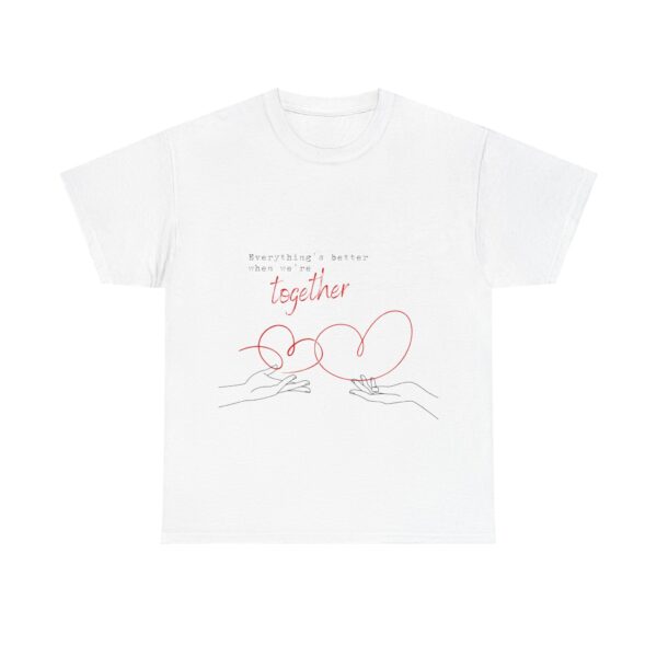 Connection Inspired Unisex Heavy Cotton Tee, Minimalist Design, Casual or Special Occasions, Comfortable Stylish Shirt, Couples