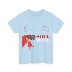 Soul Mate Unisex Heavy Cotton Tee, Graphic T-Shirt for Couples, Valentine's Day Gift, Comfortable Casual Shirt - Image 27
