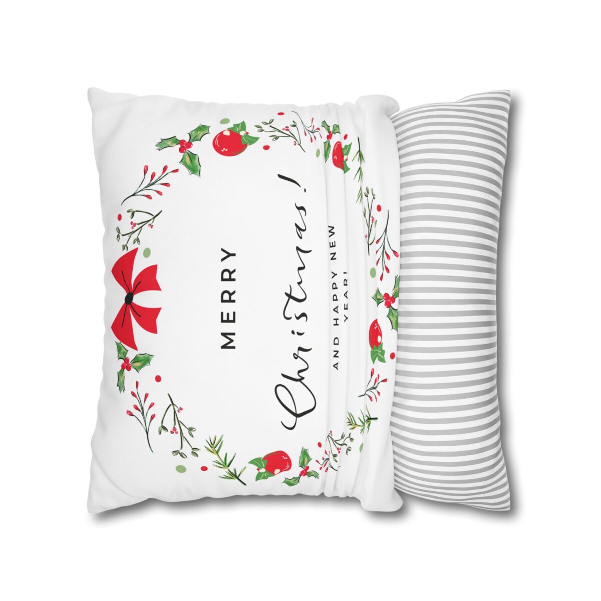 Festive Pillowcase, Holiday Home Decor, Christmas New Year Gift, Square Poly Canvas Pillow Cover, Vibrant Festive Atmosphere - Image 10