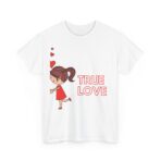 Love Radiance Unisex Heavy Cotton Tee, Playful Affectionate Design, Valentine's Day Anniversary Couples Friends Family Shirt, Casual Wear - Image 3