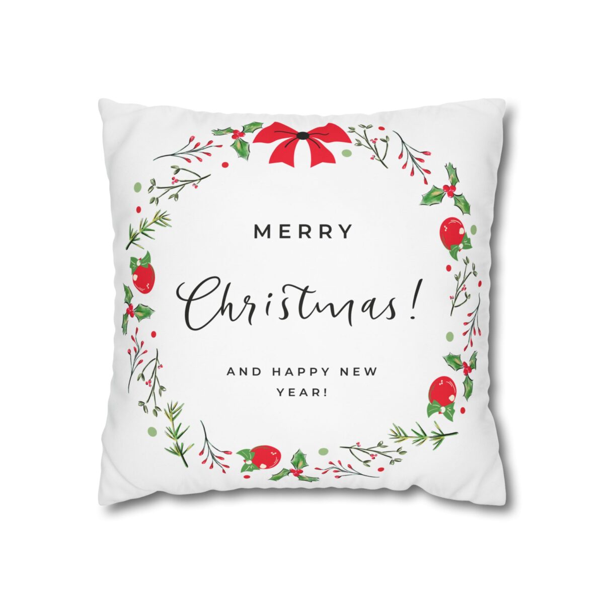 Festive Pillowcase, Holiday Home Decor, Christmas New Year Gift, Square Poly Canvas Pillow Cover, Vibrant Festive Atmosphere - Image 5