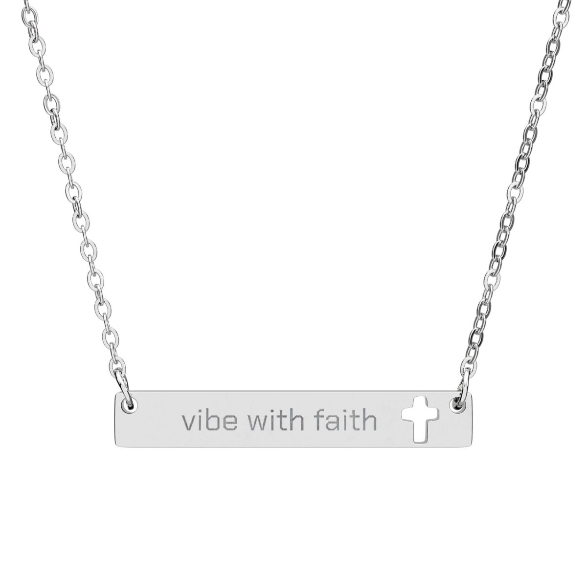 Personalized Engraved Cross Necklace | Faith Jewelry for Women, Christian Gift for Birthday, Baptism, or Religious Occasion - Image 1