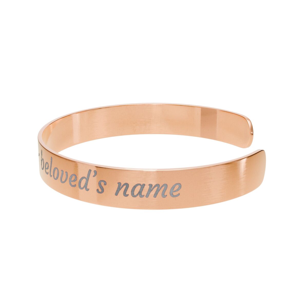 Engraved Cuff Bracelet, Personalized Stainless Steel Jewelry, Meaningful Gift, Custom Engraved Bracelet, Elegant Keepsake, Hypoallergenic - Image 2