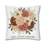 Square Pillowcase, Floral and Striped Design, Home Decor Accent, Housewarming Gift, Vibrant Polyester Cushion Cover, Dorm Room Decoration - Image 19