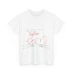 Connection Inspired Unisex Heavy Cotton Tee, Minimalist Design, Casual or Special Occasions, Comfortable Stylish Shirt, Couples - Image 3