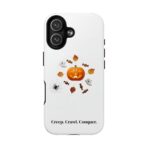 Halloween Magnetic Phone Case| Spooky Creepy Crawlies Phone Cover| Unique Fall Decor Gift| Tough Protective Case for iPhone and Samsung