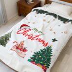 Velveteen Plush Blanket - Holiday Themed Cozy Winter Home Decor, Christmas Gift, Family Gathering Necessity, Seasonal Snuggle Blanket, - Image 3