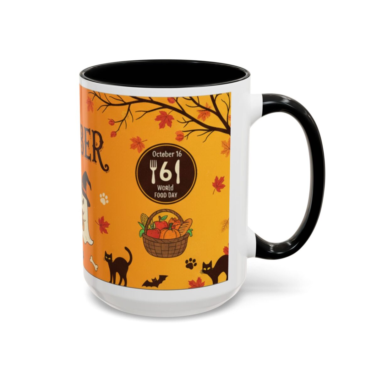 Halloween-Themed Accent Coffee Mug | Perfect for Fall, October Celebrations, Cozy Autumn Mornings, Spooky Season Gifts, Pumpkin Spice Lovers - Image 2