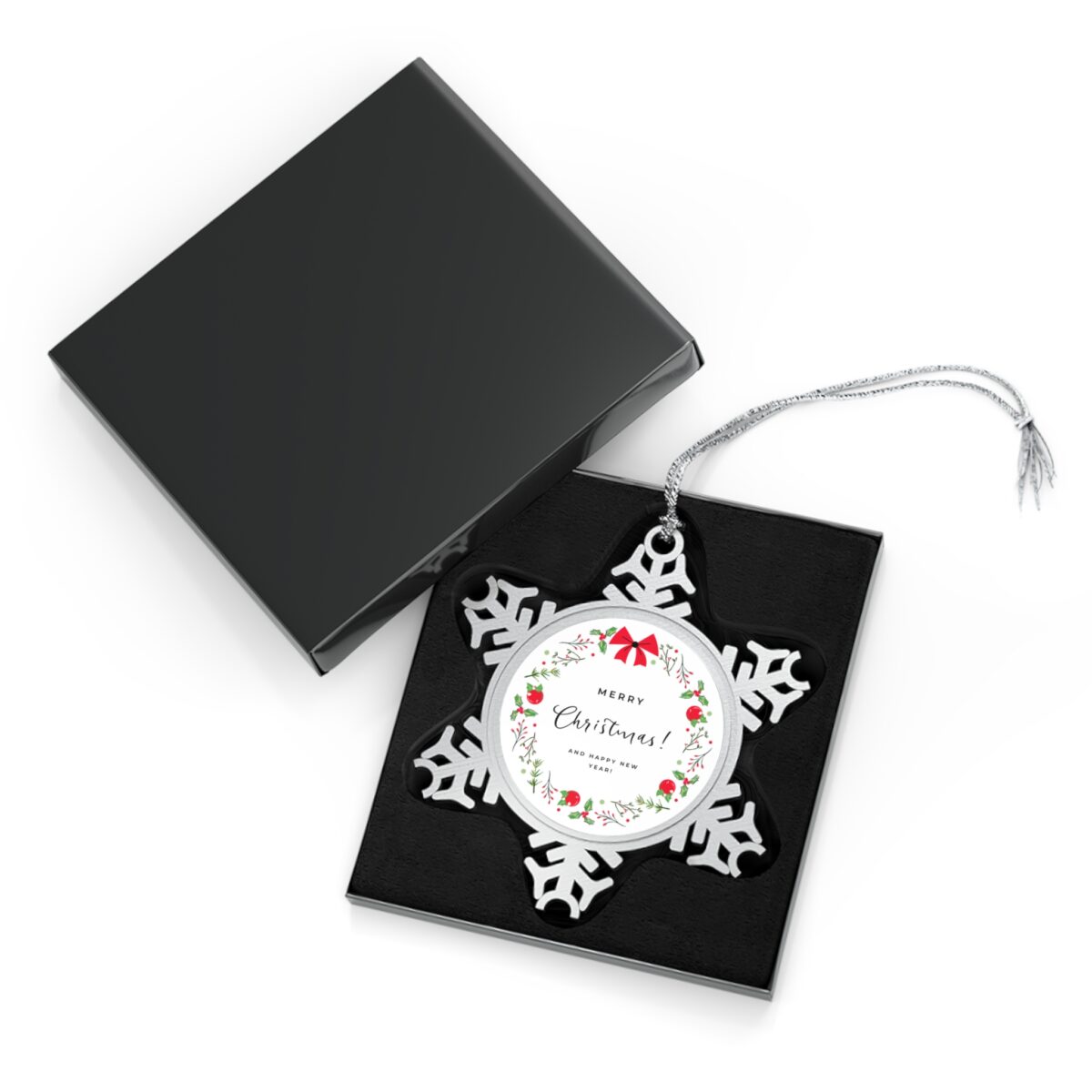 Pewter Snowflake Ornament, Christmas Tree Decoration, Winter Holiday Gift, Festive Season Collectible, Snowflake Shape Ornament - Image 2