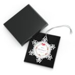 Pewter Snowflake Ornament, Christmas Tree Decoration, Winter Holiday Gift, Festive Season Collectible, Snowflake Shape Ornament - Image 2