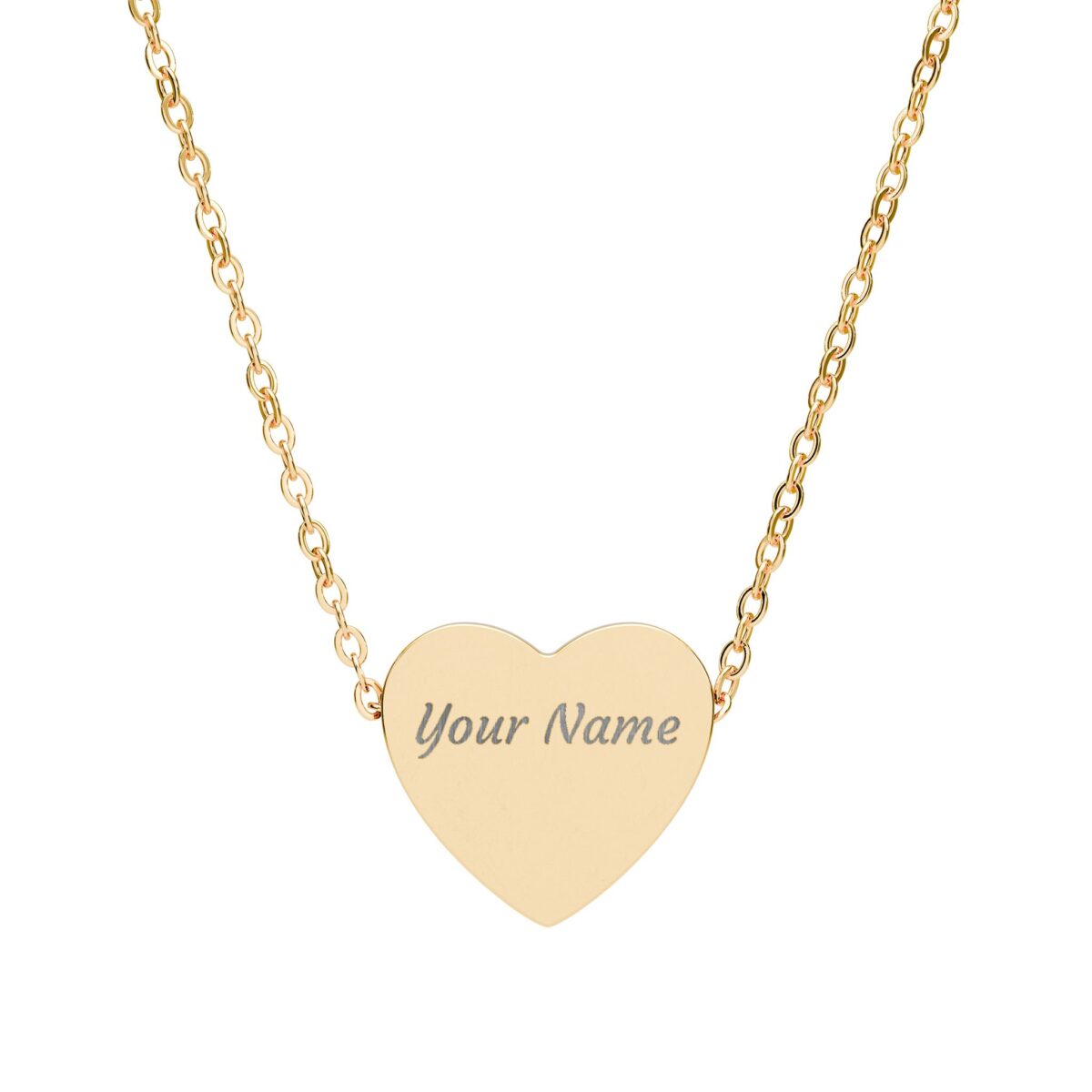 Engraved Heart Necklace, Personalized Stainless Steel Jewelry for Anniversary, Birthday - Gift for Her, Hypoallergenic Pendant, Layering - Image 3