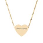 Engraved Heart Necklace, Personalized Stainless Steel Jewelry for Anniversary, Birthday - Gift for Her, Hypoallergenic Pendant, Layering - Image 3