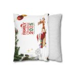 Festive Pillowcase, Holiday Home Decor, Christmas New Year Gift, Square Poly Canvas Pillow Cover, Vibrant Festive Atmosphere - Image 4