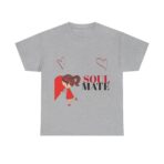 Soul Mate Unisex Heavy Cotton Tee, Graphic T-Shirt for Couples, Valentine's Day Gift, Comfortable Casual Shirt - Image 13