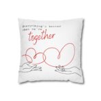 Square Pillowcase - Warmth and Togetherness Design - Home Decor Accent
