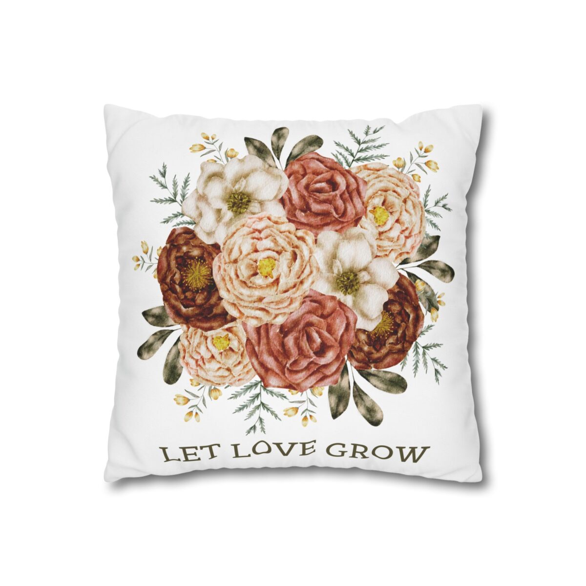 Square Pillowcase, Floral and Striped Design, Home Decor Accent, Housewarming Gift, Vibrant Polyester Cushion Cover, Dorm Room Decoration - Image 3