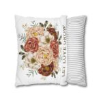 Square Pillowcase, Floral and Striped Design, Home Decor Accent, Housewarming Gift, Vibrant Polyester Cushion Cover, Dorm Room Decoration - Image 12