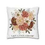 Square Pillowcase, Floral and Striped Design, Home Decor Accent, Housewarming Gift, Vibrant Polyester Cushion Cover, Dorm Room Decoration - Image 11