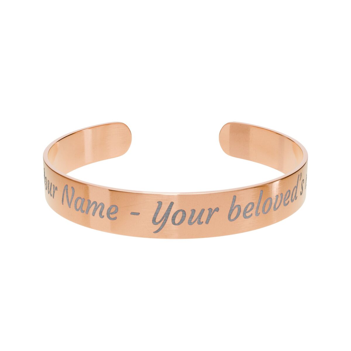 Engraved Cuff Bracelet, Personalized Stainless Steel Jewelry, Meaningful Gift, Custom Engraved Bracelet, Elegant Keepsake, Hypoallergenic - Image 1