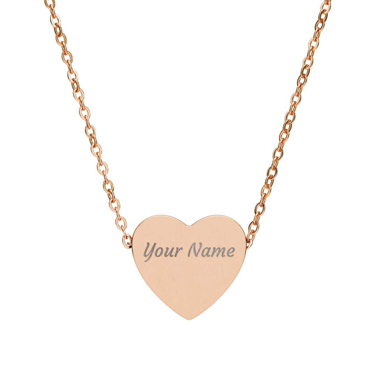 Engraved Heart Necklace, Personalized Stainless Steel Jewelry for Anniversary, Birthday - Gift for Her, Hypoallergenic Pendant, Layering - Image 2