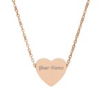 Engraved Heart Necklace, Personalized Stainless Steel Jewelry for Anniversary, Birthday - Gift for Her, Hypoallergenic Pendant, Layering - Image 2