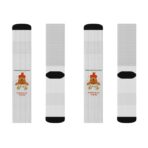 Cozy Crew Sublimation Socks, Fleece-Lined Warmth, Playful All-Over Print, Unisex Fit, Home Wear, Layered Style, Comfortable Relaxation, - Image 2