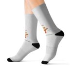 Cozy Crew Sublimation Socks, Fleece-Lined Warmth, Playful All-Over Print, Unisex Fit, Home Wear, Layered Style, Comfortable Relaxation, - Image 5
