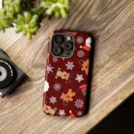 Christmas Pattern Phone Case — Santa, Reindeer & Gingerbread Holiday iPhone Cover