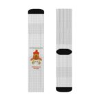 Cozy Crew Sublimation Socks, Fleece-Lined Warmth, Playful All-Over Print, Unisex Fit, Home Wear, Layered Style, Comfortable Relaxation, - Image 3