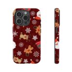 Christmas Pattern Phone Case — Santa, Reindeer & Gingerbread Holiday iPhone Cover - Image 2