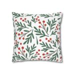Festive Holiday Home Decor Square Poly Canvas Pillowcase | Vibrant Christmas Pillow Cover - Image 7