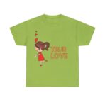 Love Radiance Unisex Heavy Cotton Tee, Playful Affectionate Design, Valentine's Day Anniversary Couples Friends Family Shirt, Casual Wear - Image 25
