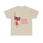 Love Radiance Unisex Heavy Cotton Tee, Playful Affectionate Design, Valentine's Day Anniversary Couples Friends Family Shirt, Casual Wear - Image 9