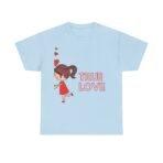Love Radiance Unisex Heavy Cotton Tee, Playful Affectionate Design, Valentine's Day Anniversary Couples Friends Family Shirt, Casual Wear - Image 29