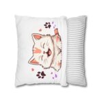 Festive Holiday Home Decor Square Poly Canvas Pillowcase | Vibrant Christmas Pillow Cover - Image 10