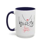 Spiced Espresso & Molasses Cream Accent Coffee Mug, Personalized Holiday Ceramic Mug - Image 7