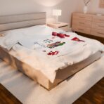 Love Script Cozy Winter Velveteen Plush Blanket - Image 4