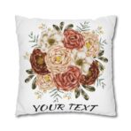 Festive Floral and Striped Square Pillowcase - Vibrant Polyester Cushion Cover for Christmas Home Decor - Image 19