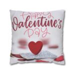 Festive Floral Striped Square Pillowcase | Polyester Valentine Decor - Image 13