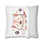 Festive Holiday Home Decor Square Poly Canvas Pillowcase | Vibrant Christmas Pillow Cover - Image 18