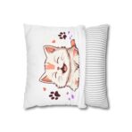 Festive Holiday Home Decor Square Poly Canvas Pillowcase | Vibrant Christmas Pillow Cover - Image 2