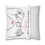Festive Floral Striped Square Pillowcase | Polyester Valentine Decor - Image 20
