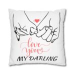 Festive Floral Striped Square Pillowcase | Polyester Valentine Decor - Image 19