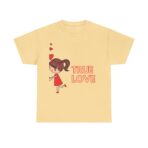 Love Radiance Unisex Heavy Cotton Tee, Playful Affectionate Design, Valentine's Day Anniversary Couples Friends Family Shirt, Casual Wear - Image 13